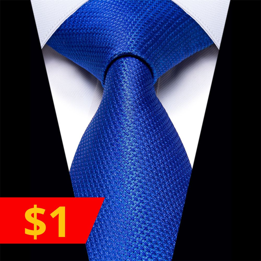 Ties2you Royal Blue Solid Silk Necktie Single Tie