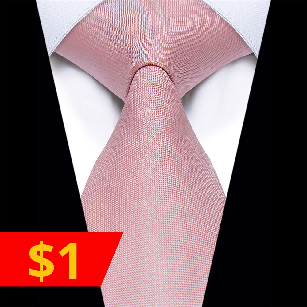 Ties2you Soft Pink Ties Mens Solid Silk Light Pink Wedding Necktie